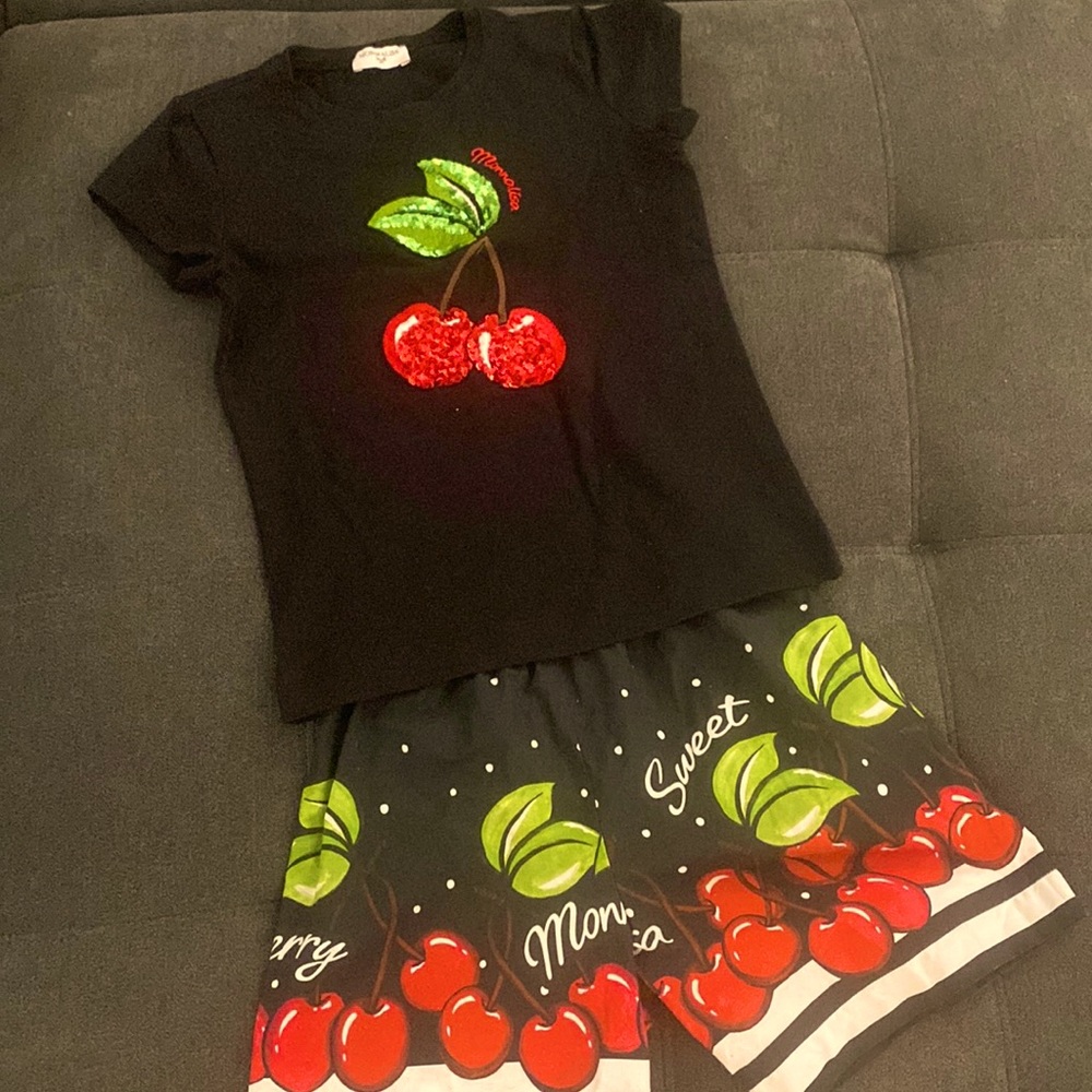 EUC MONNA LISA Cherries Outfit - sz 10